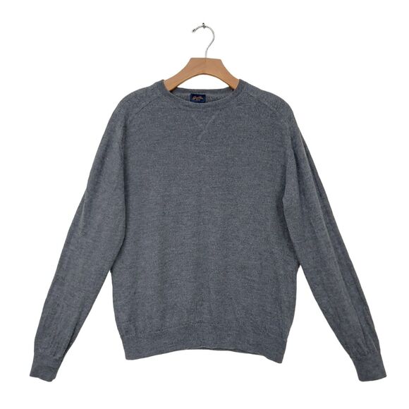 Goodman Extra Fine Merino Sweater Mens XL Gray Pullover Long Sleeve Crew Neck - Picture 1 of 12